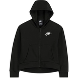 Fleece - Piger Børnetøj Nike Older Kid's Sportswear Club Fleece Full Zip Hoodie - Black/White (DC7118-010)