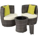 Loungesæt Havemøbel på tilbud tectake Nizza Loungesæt, 1 borde inkl. 2 stole