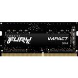 Kingston 8 GB - SO-DIMM DDR4 RAM Kingston Fury Impact Black DDR4 2666MHz 8GB (KF426S15IB/8)