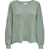 Dame - Grøn - Løs Sweatere Only Hilde Life Loose Knitted Pullover - Green/Jadeite
