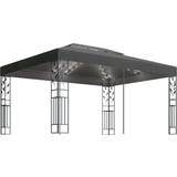 Pavilloner vidaXL Gazebo with Double Roof and String Lights