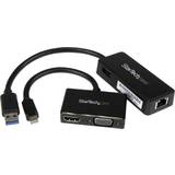 DisplayPort mini - HDMI Kabler StarTech UAB A/DisplayPort Mini-RJ45/VGA/HDMI/USB A M-F Adapter Kit
