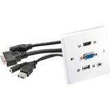 Lindy USB A Kabler Lindy HDMI/VGA/USB A/3.5mm-HDMI/VGA/USB A/3.5mm F-F Adapter