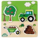 Klassiske puslespil Lena Wooden Puzzle Tractor