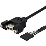 Hun – Hun - Sort - USB-kabel Kabler StarTech USB A-5 Pin F-F 0.3m