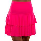 80'erne - Damer Dragter & Tøj Wicked 80's Ruffle Skirt Neon Pink