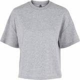 Dame - Oversized T-shirts & Toppe Pieces Oversized Short Sleeved Top - Light Grey Melange