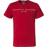 Rød Overdele Børnetøj Tommy Hilfiger Essential Organic Cotton Logo T-shirt - Deep Crimson (KS0KS00210-XNL)