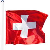Tectake Flag & Tilbehør tectake flagstang - Schweiz 5.6m