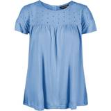 20 - Blå Kjoler Regatta Abitha Short Sleeved Broiderie T-shirt - Blueskies