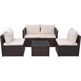 Polyrattan Loungesæt Havemøbel vidaXL 43109 Loungesæt, 1 borde inkl. 4 sofaer