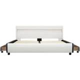 vidaXL Bed Frame with LED 2 Drawers 70cm Sengeramme 140x200cm