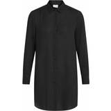 10 - Dame Skjorter Vila Lucy Long Loose Fit Shirt - Black