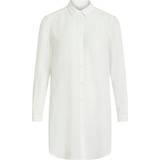 8 - Dame Skjorter Vila Lucy Long Loose Fit Shirt - White/Snow White