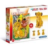 Clementoni 3D puslespil Clementoni Disney Lion King Supercolor Puzzle 3D Model Lion King 104 Pieces