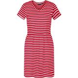 32 - Dame - Stribede Kjoler Regatta Women's Havilah Jersey Coolweave Dress - True Red White Stripe