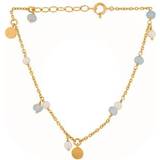 Blå Armbånd Pernille Corydon Afterglow Sea Bracelet - Gold/Agate/Pearls