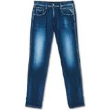 Replay V-udskæring Tøj Replay Anbass Hyperflex Re-Used Jeans - Medium Blue
