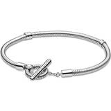 Pandora Moments T-Bar Snake Chain Bracelet - Silver