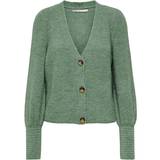 Grøn - Polyester Trøjer Only Clare Rib Knitted Cardigan - Green/Granite Green