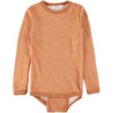 Orange Bodyer Børnetøj Joha Wool LS Bodysuit - Orange Melange (69312-70 -15960)