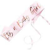 Papir Fotoprops, Partyhatte & Ordensbånd Ginger Ray Sash It´s a Baby Girl Pink/Rose Gold