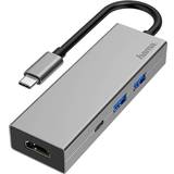 Hama Kabler Hama USB C-HDMI/2USB A/USB C M-F Adapter