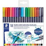 Staedtler Pensler Staedtler 3001 Double Ended Watercolour Brush Pen 18-pack