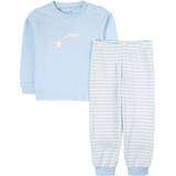 Drenge - Stribede Nattøj Fixoni Star Print Pajamas - Light Blue
