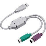 1,1 - USB A Kabler LogiLink USB A-2PS/2 M-F 1.1 0.2m