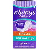 Always Menstruationsbeskyttelse Always Dailies Singles Normal To Go Fresh Pantyliners 20-pack