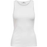 8 - Dame T-shirts & Toppe Only Kenya Life Rib Tank Top - White