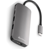 Sharkoon Kabler Sharkoon USB C-HDMI/USB A/USB C M-F Adapter