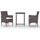 Foldbare / Sammenklappelige Loungesæt Havemøbel vidaXL 3058381 Loungesæt, 1 borde inkl. 2 stole