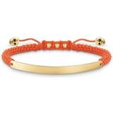Orange Armbånd Thomas Sabo Skull Bracelet - Gold/Orange
