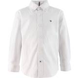 Økologisk bomuld Skjorter Børnetøj Tommy Hilfiger Boy's Stretch Oxford Shirt - White (KB0KB06964YBR-YBR)