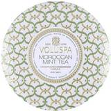 Voluspa Grøn Lysestager, Lys & Dufte Voluspa 3 Wick Maison Moroccan Mint Tea Tin Duftlys 340g
