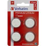 Cr2450 3v Verbatim Premium Lithium CR2450 580mAh 4-pack