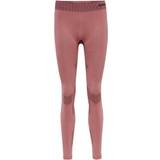 Pink - Polyamid Bukser & Shorts Hummel Seamless Training Tights Women - Dusty Rose