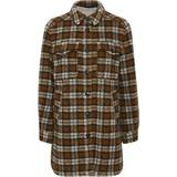 32 - Dame - Uld Overtøj Part Two Kerstin Outwear - Brown Check