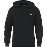 Fred Perry Polyester Overdele Fred Perry Tipped Hooded Sweatshirt - Black