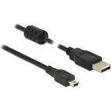 DeLock Skærmet - USB-kabel Kabler DeLock Ferrite USB A - USB Mini-B 2.0 1.5m