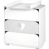 Klups Puslebord Klups Nel Heart Chest of Drawers with Changing Tray