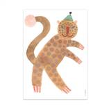 Animals - Brun Indretningsdetaljer OYOY Standing Leopard Elvis Plakat 50x70cm