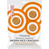 Kiks, Knækbrød & Skorper Clearspring Organic Japanese Brown Rice Crackers Whole Sesame 40g