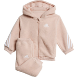 98 - Pink Tracksuits adidas Infant Future Icons Sherpa Jogger Set - Halo Blush/White (H28846)