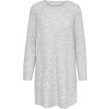 Grå Kjoler Only Knitted Dress - Gray/Light Gray Melange