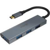 Akasa USB C Kabler Akasa USB C-4xUSB A M-F 0.2m