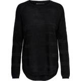 Only 8 Overdele Only Caviar Texture Knitted Pullover - Black