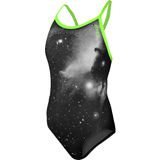 30 - Polyamid Badetøj Zone3 Women's Cosmic Bound Back Swimming Costume - Gray/Fluro Yellow